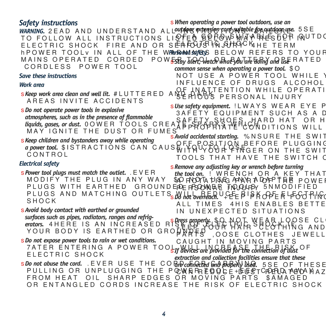 Global Machinery Company HC1500 instruction manual Safety instructions, Personal safety 