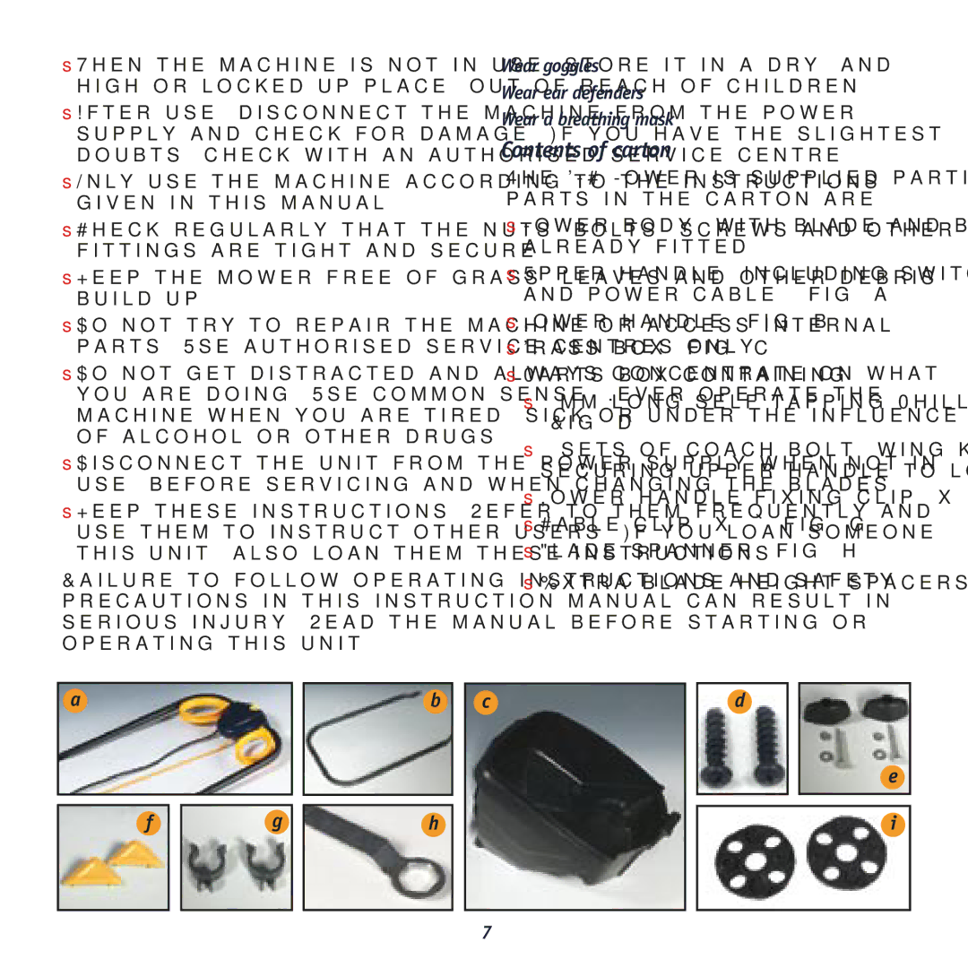 Global Machinery Company HC1500 instruction manual Contents of carton 