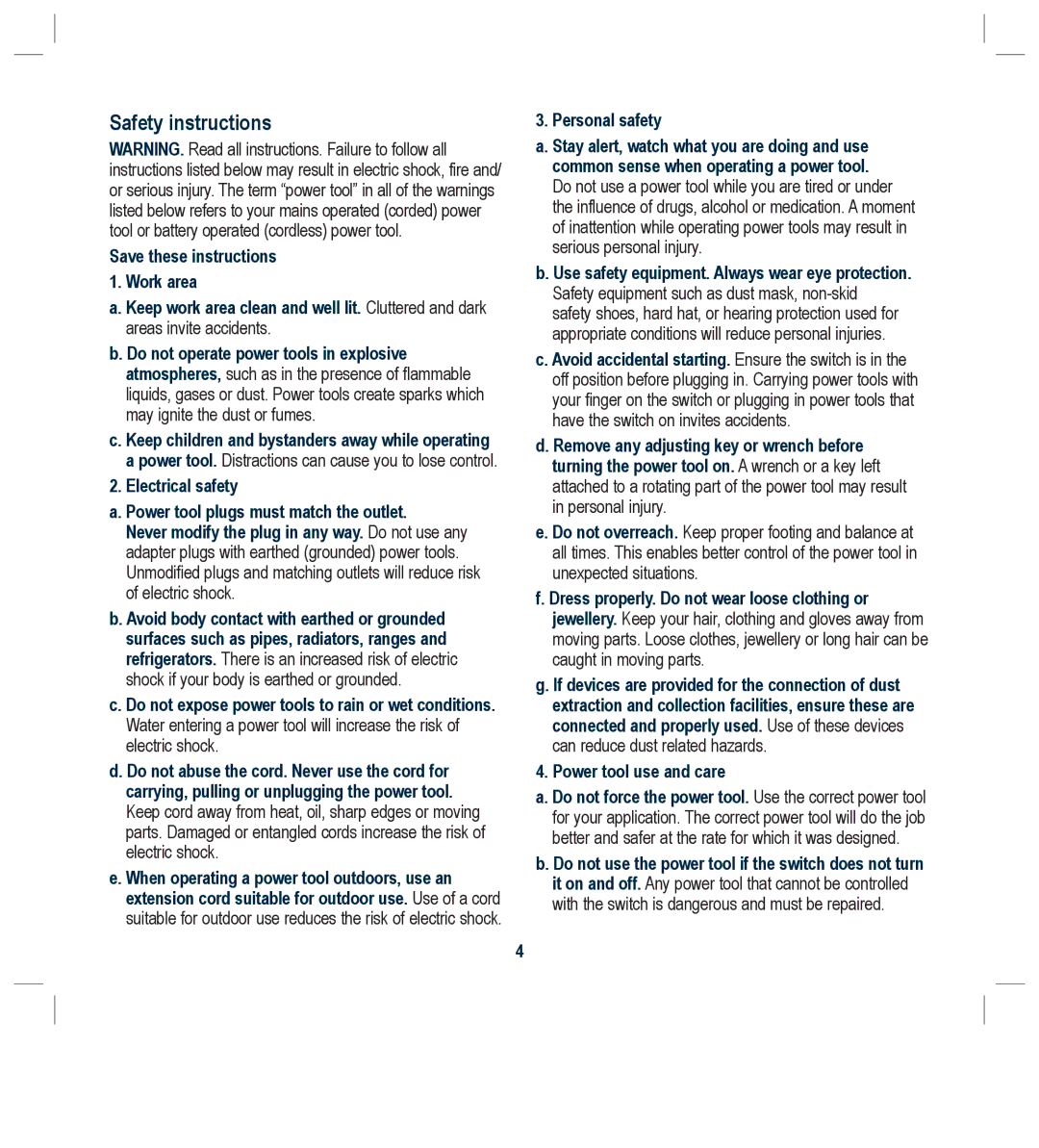 Global Machinery Company LD108V instruction manual Safety instructions 