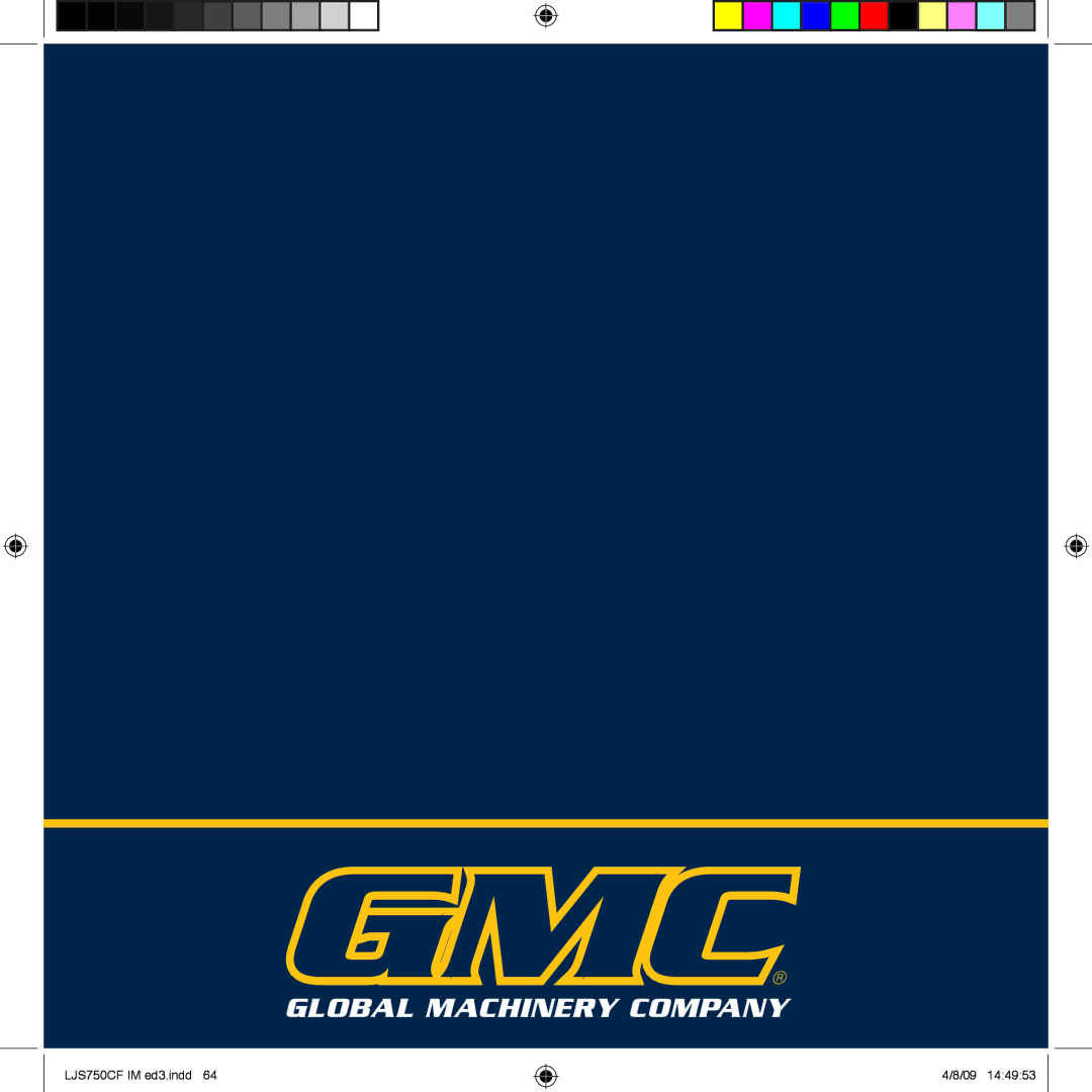 Global Machinery Company manual LJS750CF IM ed3.indd 