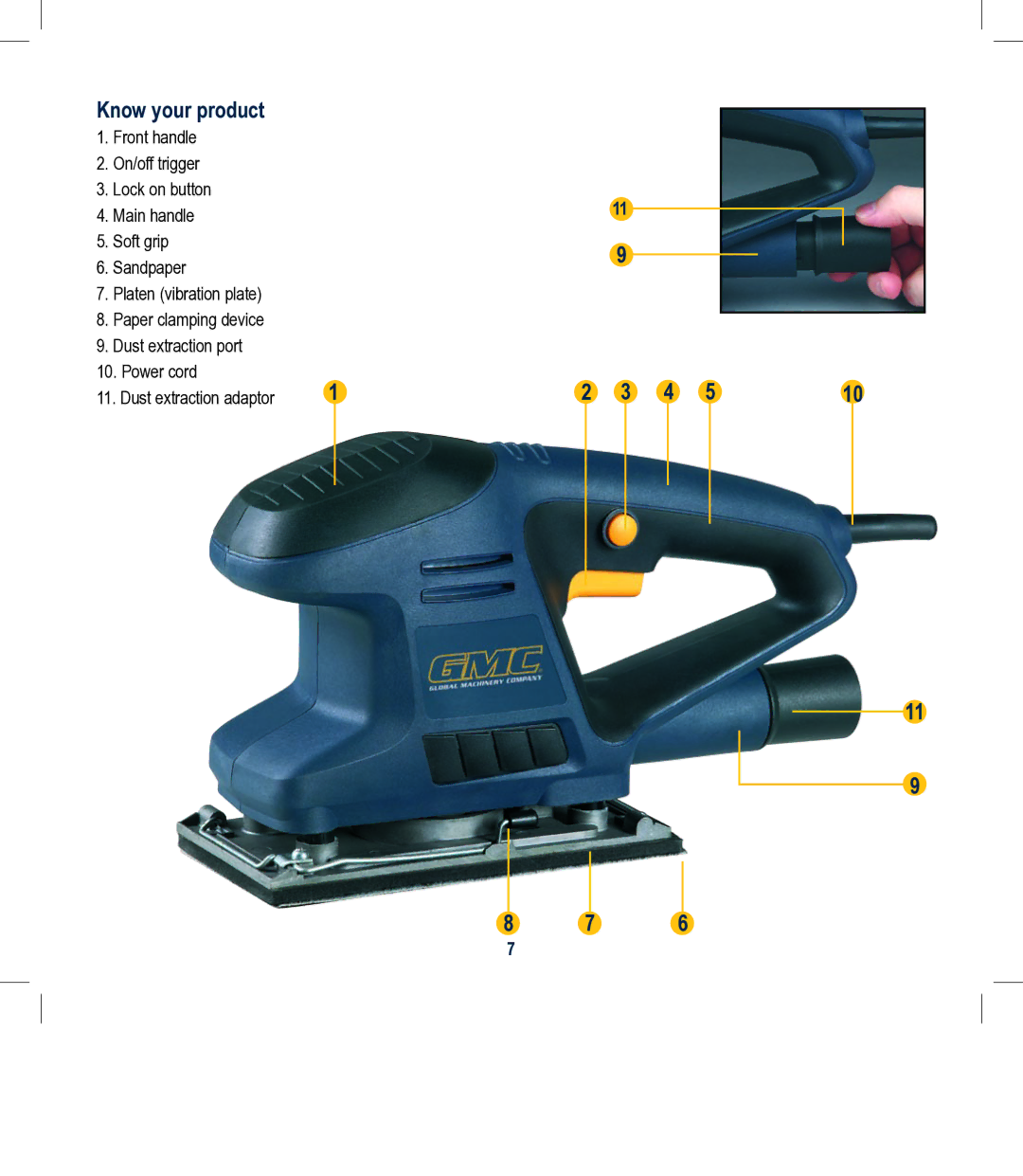 Global Machinery Company OS300 instruction manual Know your product 