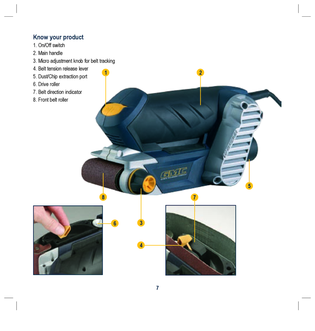 Global Machinery Company PBSM instruction manual Know your product 