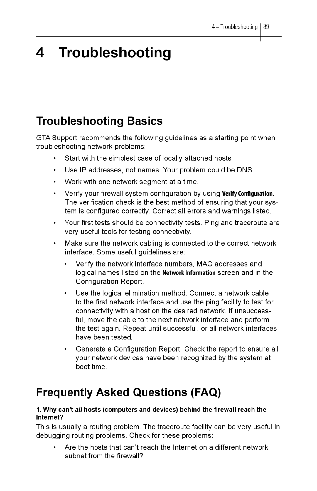 Global Technology Associates GBWA200501-01 manual Troubleshooting Basics, Frequently Asked Questions FAQ 