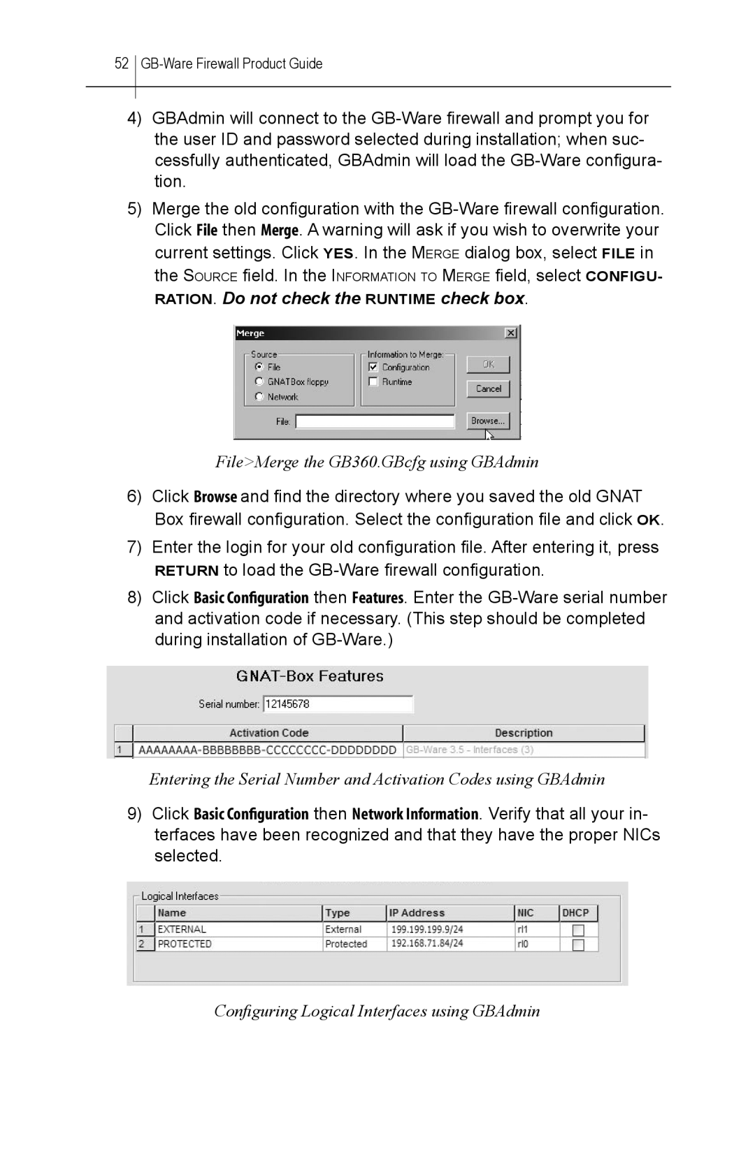 Global Technology Associates GBWA200501-01 manual FileMerge the GB360.GBcfg using GBAdmin 