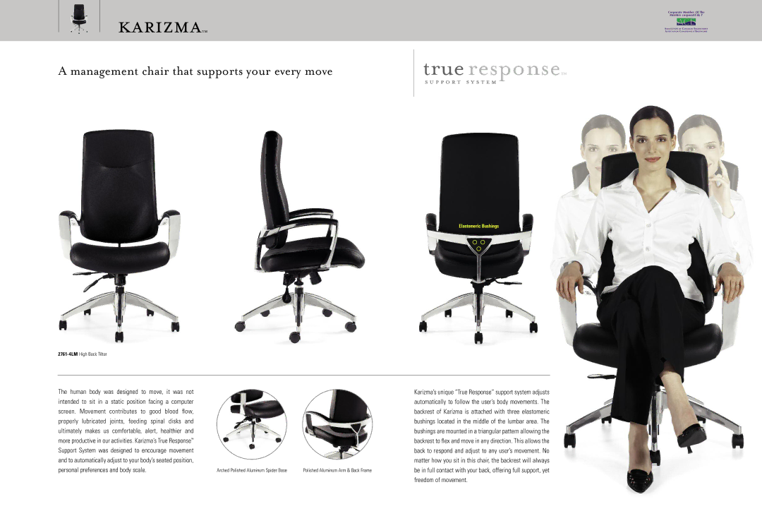 Global Upholstery Co 2761-4LM specifications True responsetm, Su p po r t sys te m 