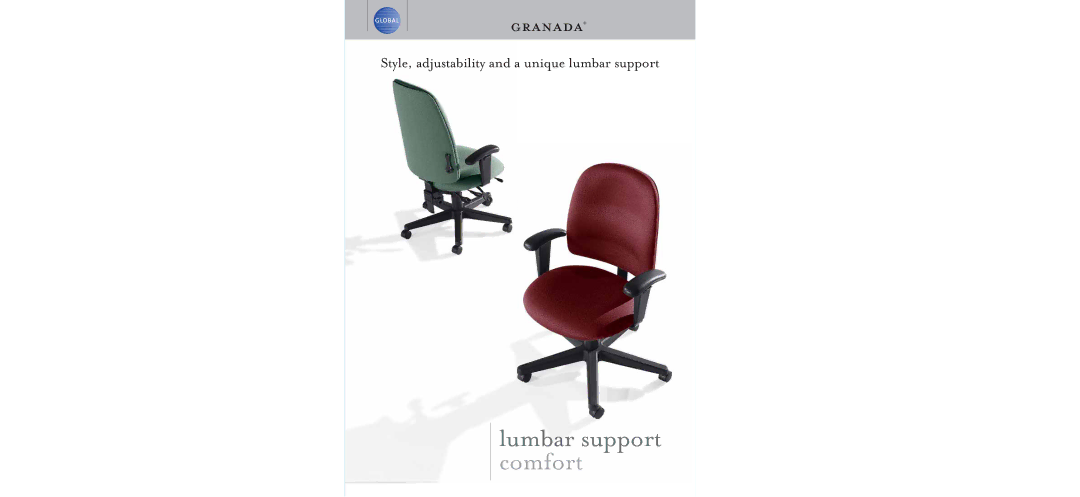 Global Upholstery Co 3105-1, 3108-4, 3212, 3106-7, 3262, 3255 specifications Lumbar support comfort, Granada 