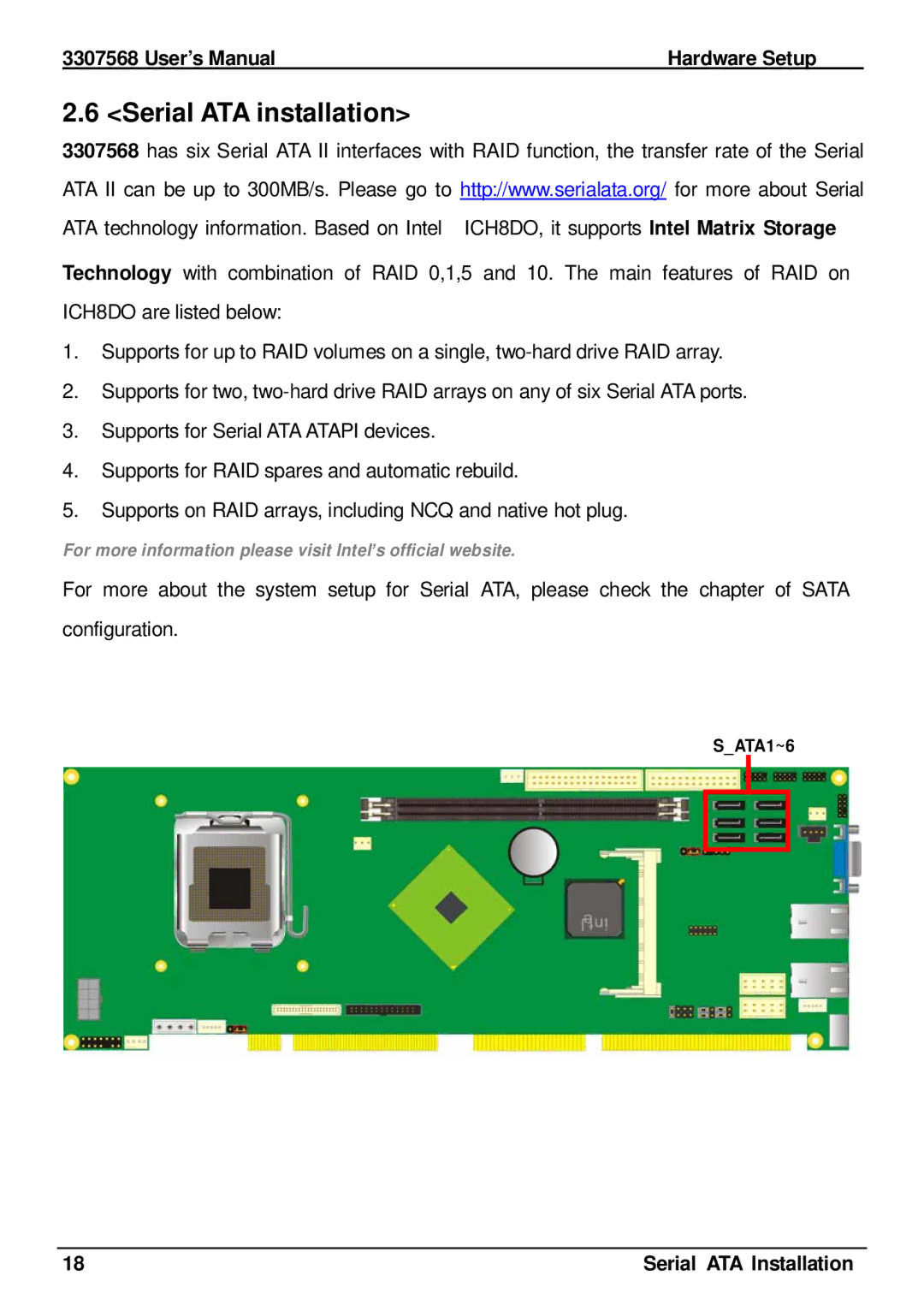 Global Upholstery Co 3307568 user manual Serial ATA installation, Serial ATA Installation 