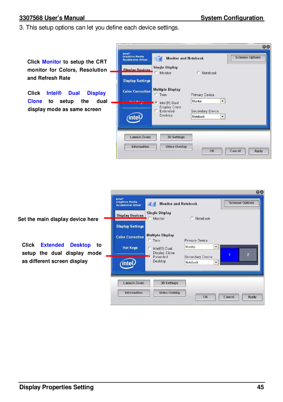 Global Upholstery Co 3307568 user manual This setup options can let you define each device settings 