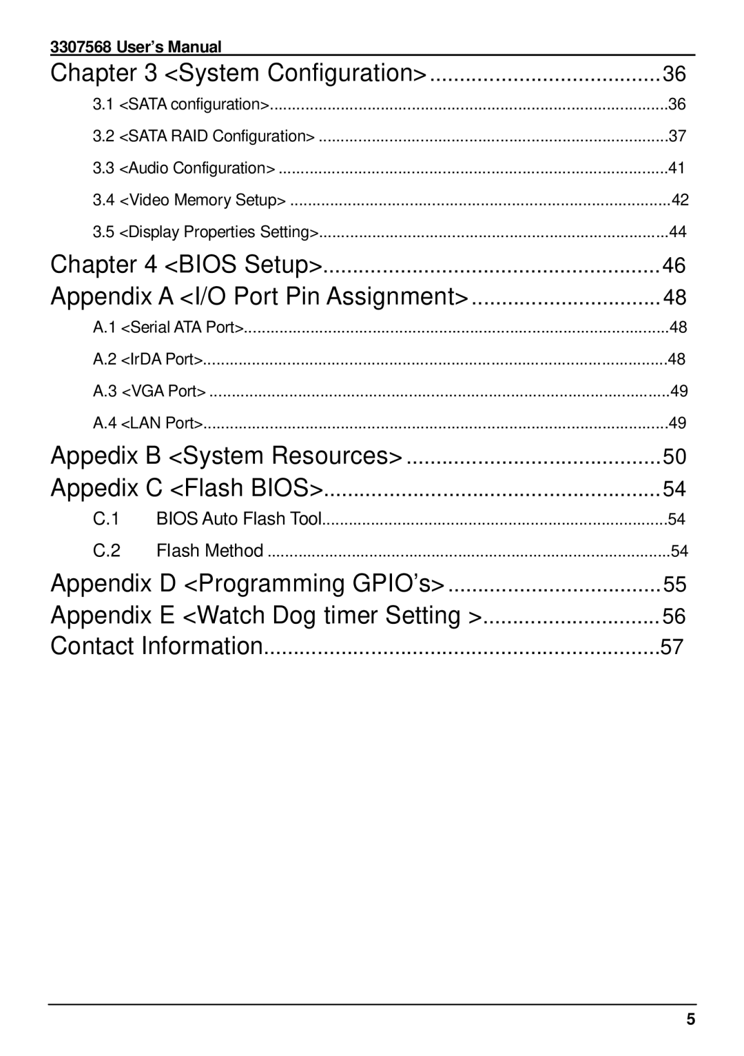 Global Upholstery Co 3307568 user manual Appendix E Watch Dog timer Setting 