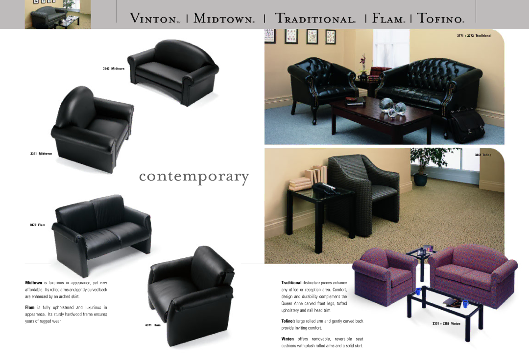 Global Upholstery Co 3472 Java, 3773 Traditional, 9712 Crescendo Contemporary, Vintontm Midtown Traditional Flam Tofino 