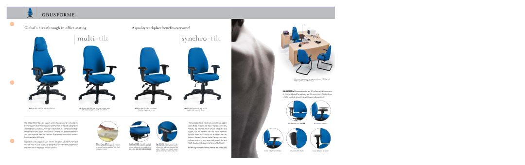 Global Upholstery Co 4434, 4430, 4433, 4432, 4408 Multi-tilt Synchro-tilt, Bifma Ergonomics Guideline Ultimate Test for Fit 