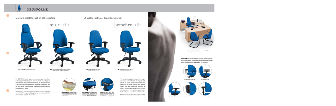 Global Upholstery Co 4434, 4430, 4433, 4432, 4408 multi-tilt, synchro-tilt, A quality workplace benefits everyone, OBUSforme 