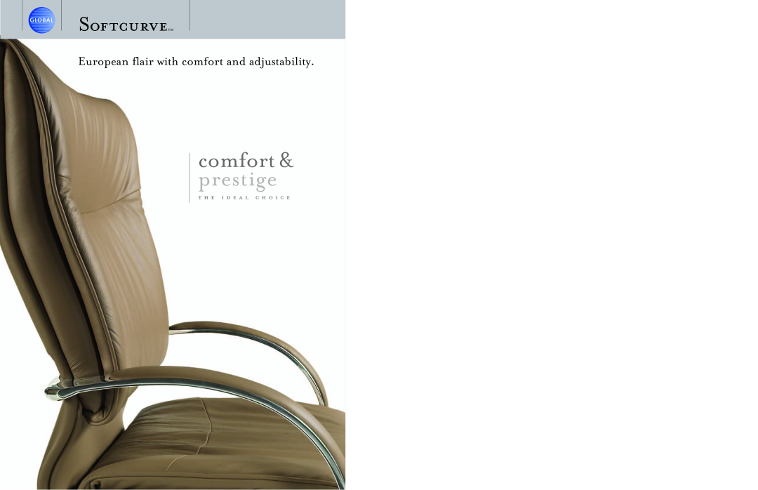 Global Upholstery Co 4696LM-2 manual Softcurvetm, European flair with comfort and adjustability, comfort & prestige 