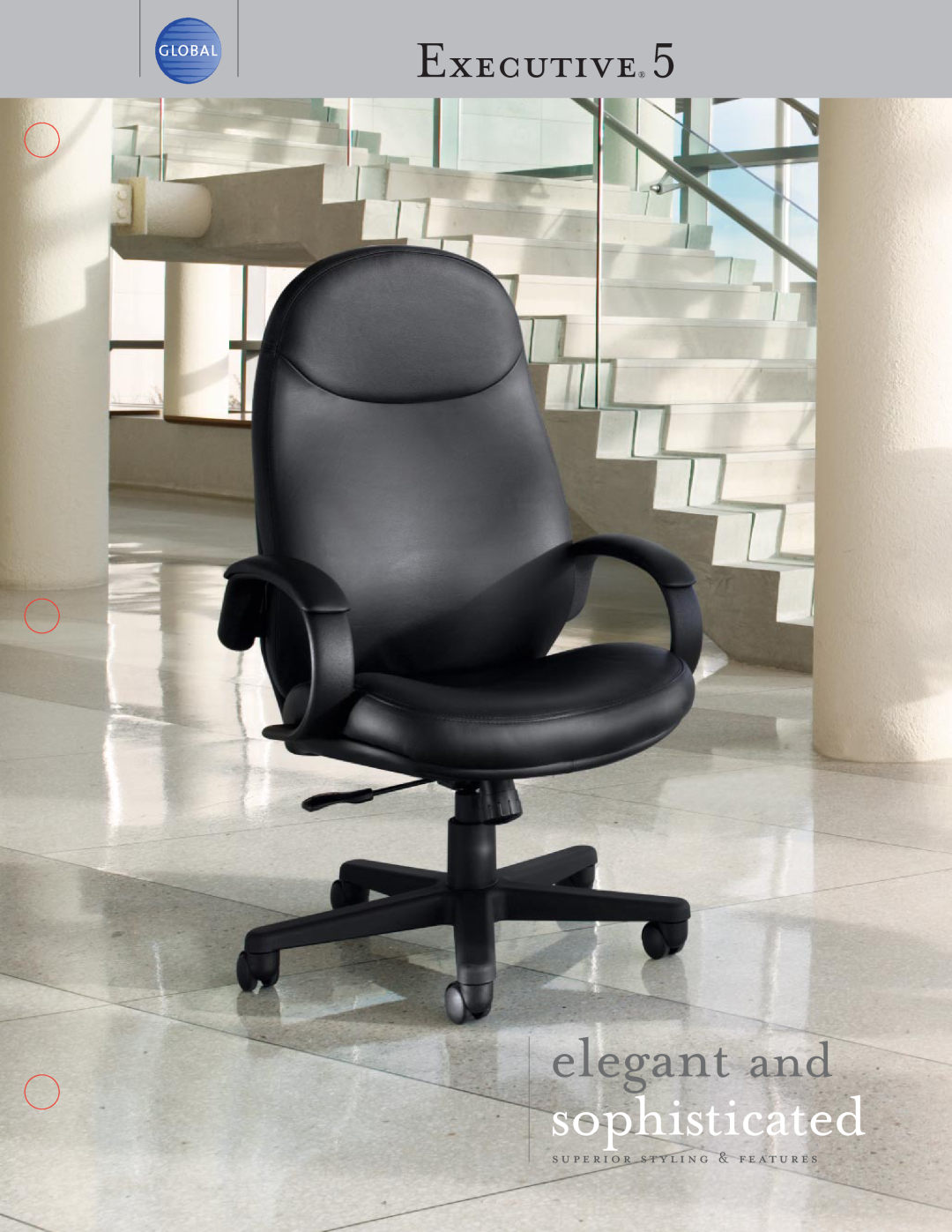 Global Upholstery Co 5575, 5571, 5576 manual Executive, elegant and sophisticated, superior styling & features 