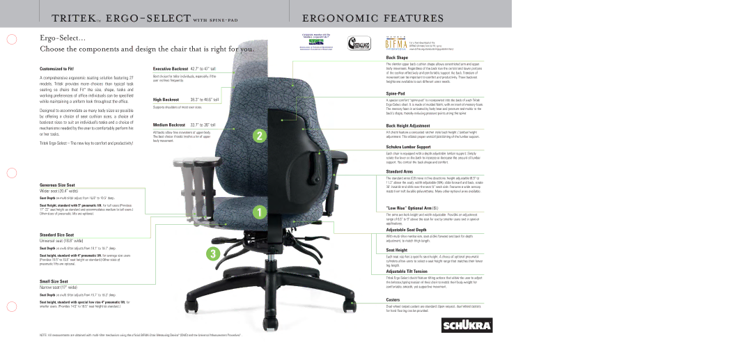 Global Upholstery Co Ergonomic Chair Back Shape Customsized to Fit, Executive Backrest 42.7 to 47 tall, High Backrest 