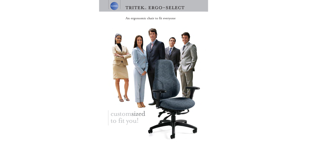 Global Upholstery Co Ergonomic Chair dimensions tritektm ergo-select, An ergonomic chair to fit everyone 