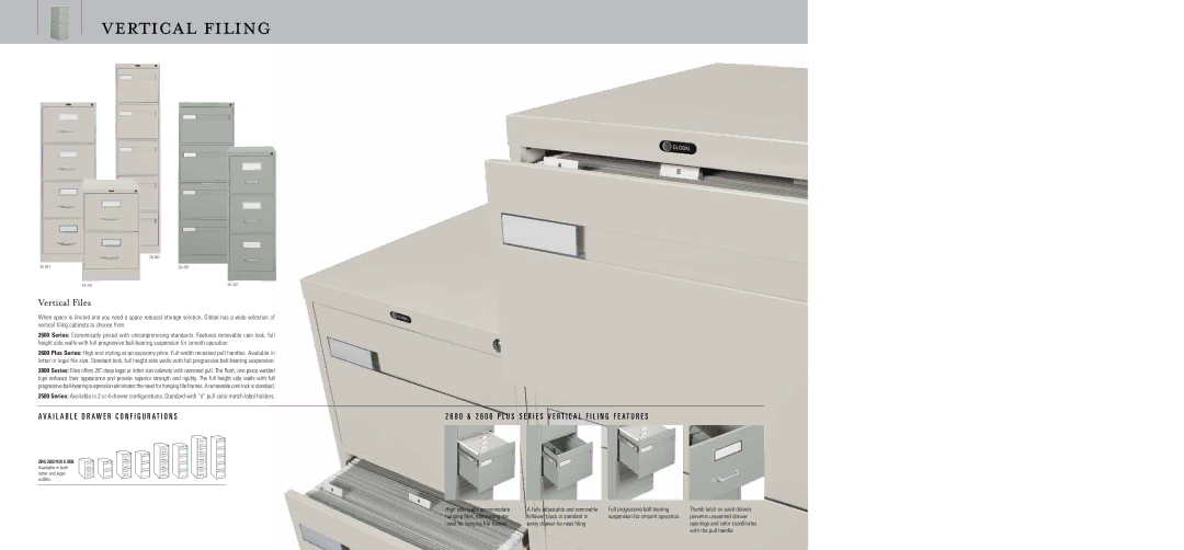 Global Upholstery Co Filing & Storage specifications Vertical filing, Vertical Files 