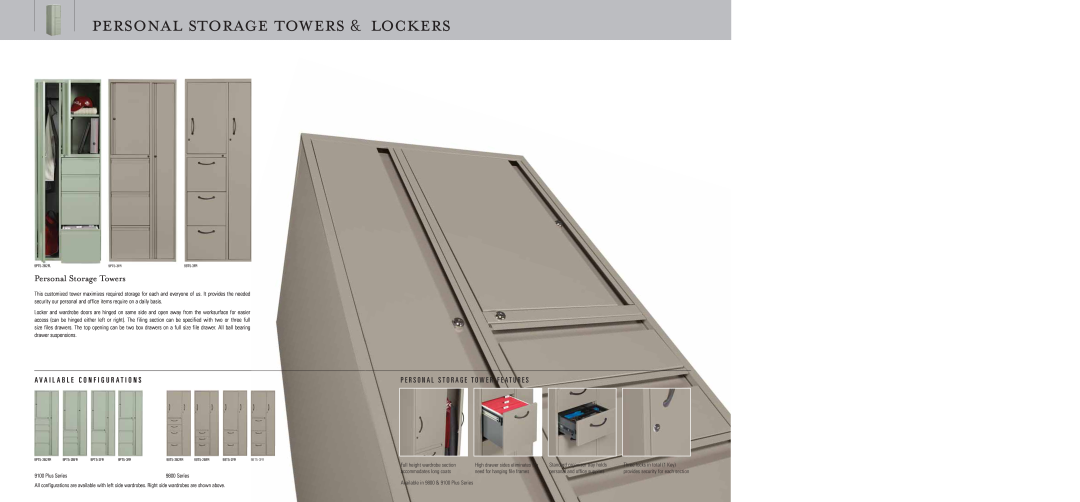 Global Upholstery Co Filing & Storage specifications personal storage towers & lockers, Personal Storage Towers 