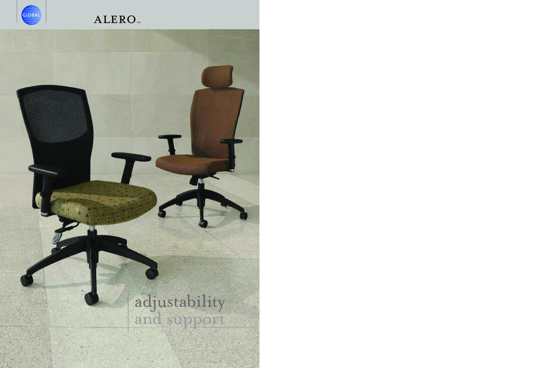 Global Upholstery Co High Back Multi-Knee-Tilter dimensions Adjustability and support 