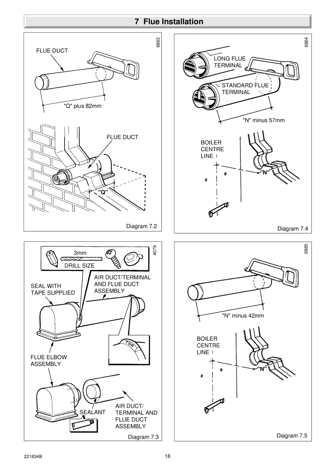 Glowworm Lighting 40 manual Flue Duct 