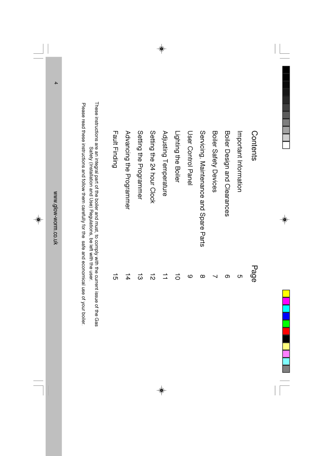 Glowworm Lighting CXI manual Contents 