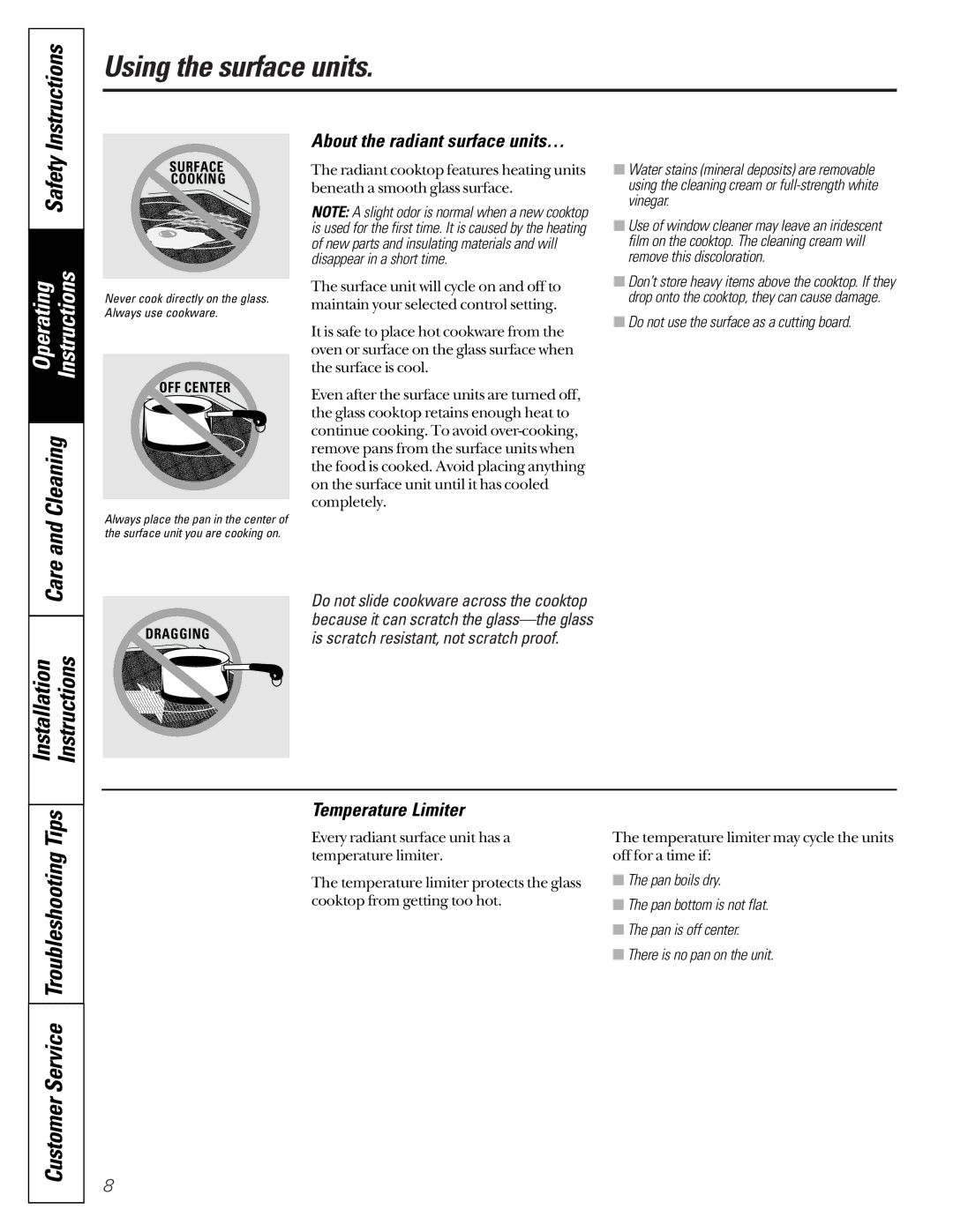 GM JDP40 manual Safety, Careand Cleaning, Installation Instructions Troubleshooting Tips 