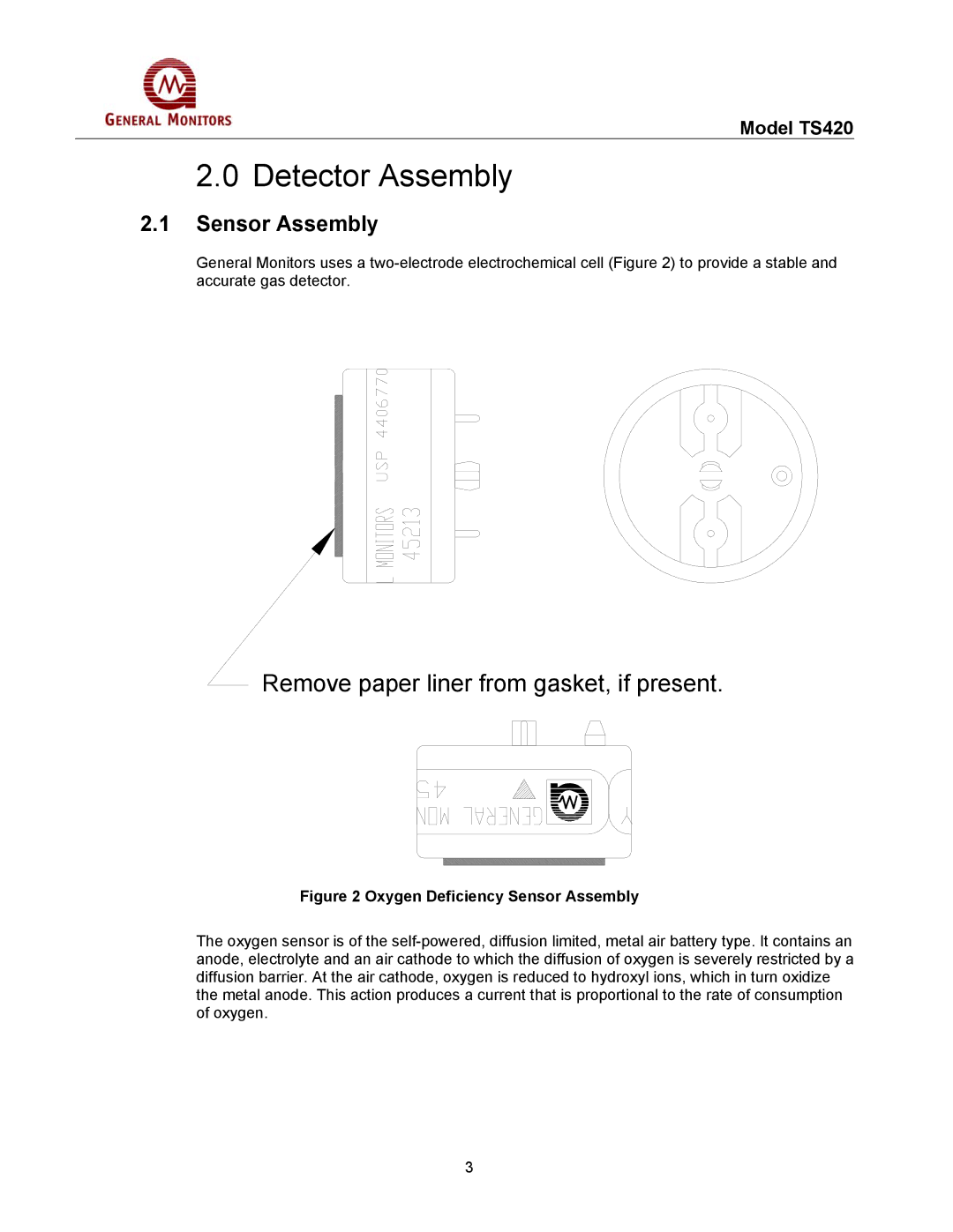 GM MANTS420 manual Detector Assembly, Sensor Assembly 