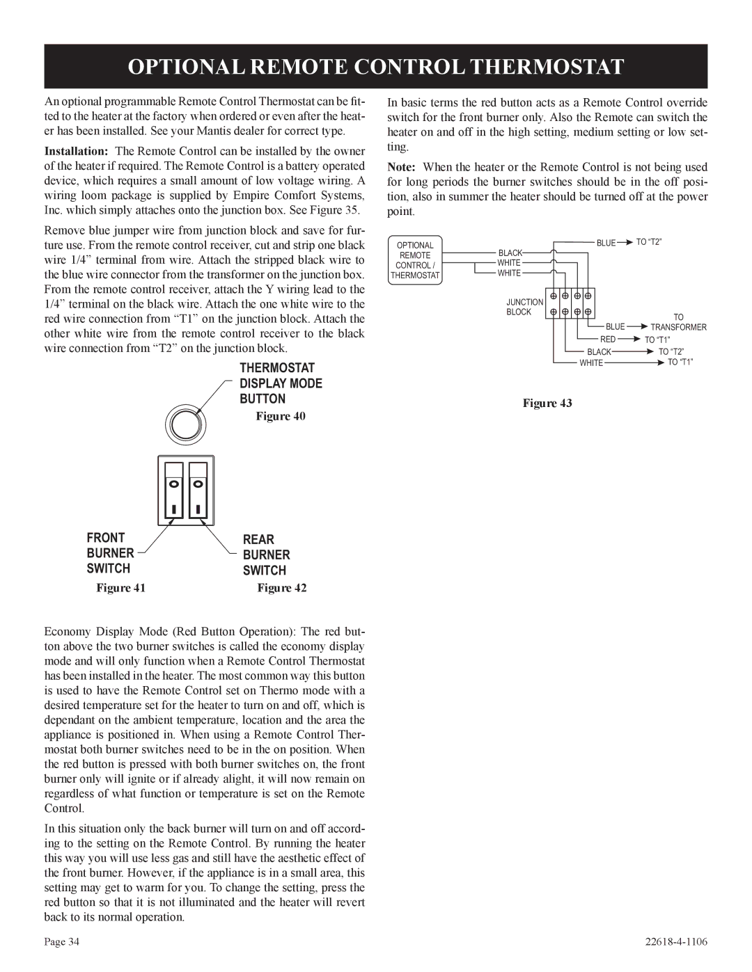 GN National Electric GP)-1, PV-28SV50, PV-28SV55, GN, BP)-1, CP Optional Remote Control Thermostat, Thermostat Display Mode 