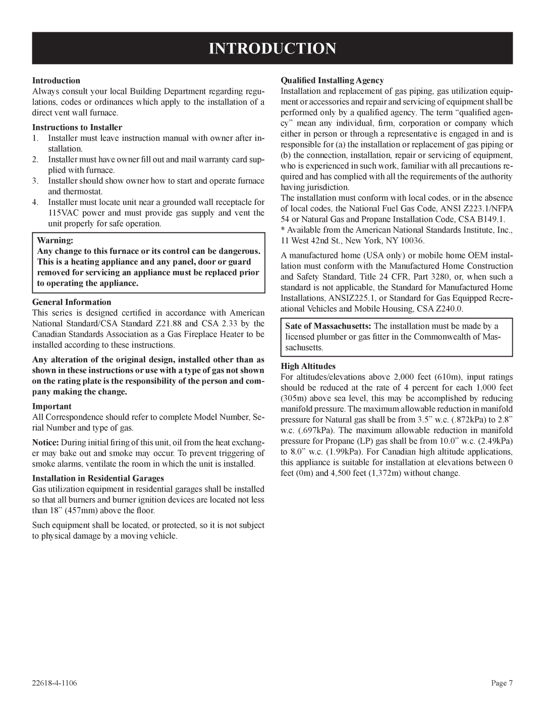 GN National Electric PV-28SV55, PV-28SV50, GN, BP)-1, GP)-1, CP installation instructions Introduction 