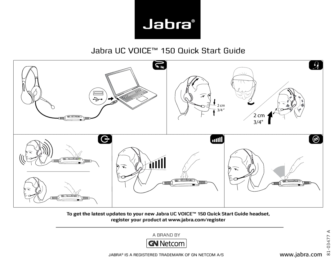 GN Netcom quick start Jabra UC voice 150 Quick start guide 