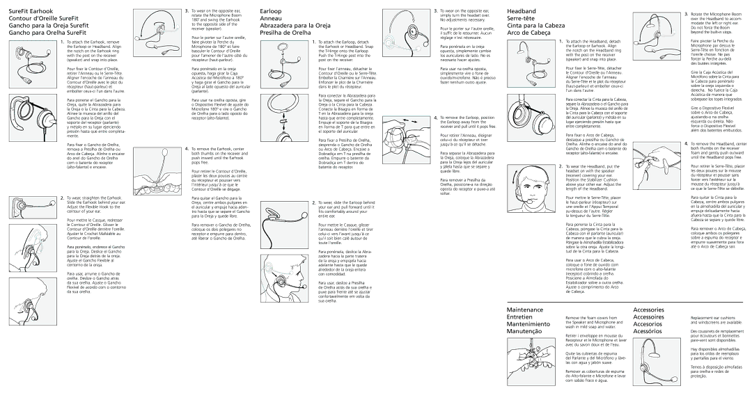 GN Netcom 405-FLEX-SF To wear on the opposite ear, Rotate the Microphone Boom, 180˚ and swing the Earhook, Parlante 