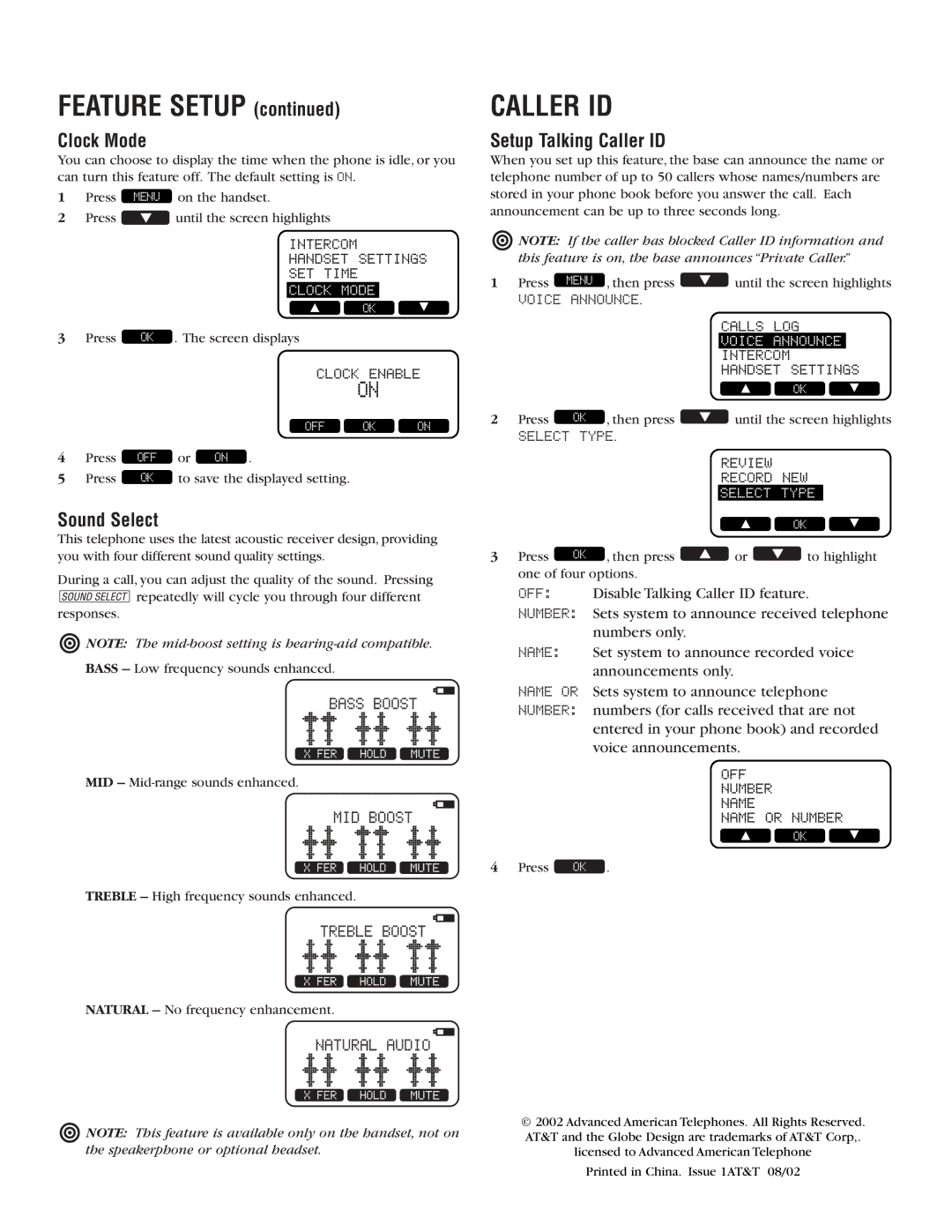 GN Netcom 5830 user manual Caller ID 