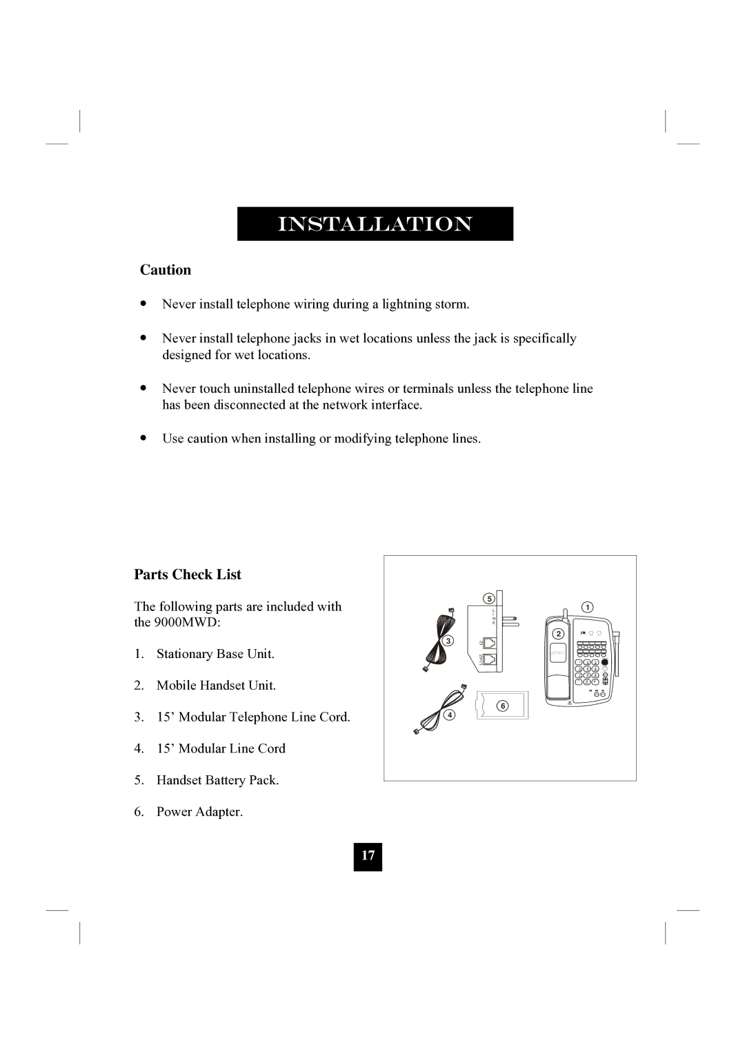 GN Netcom 9000MWD manual Parts Check List 