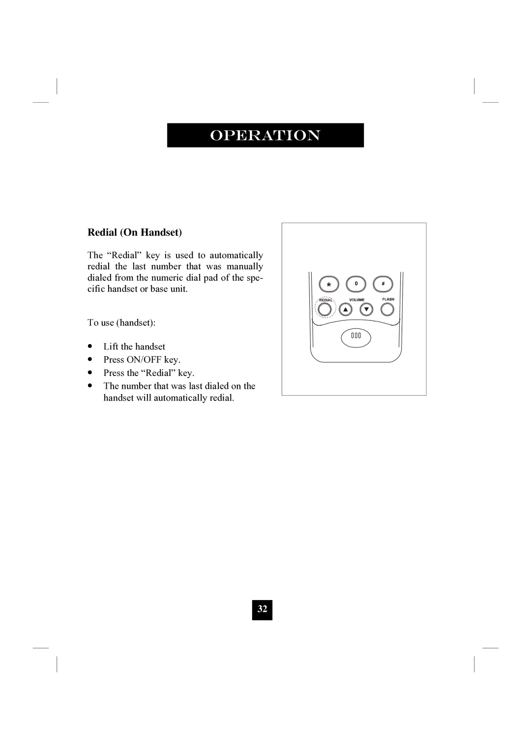 GN Netcom 9000MWD manual Redial On Handset 