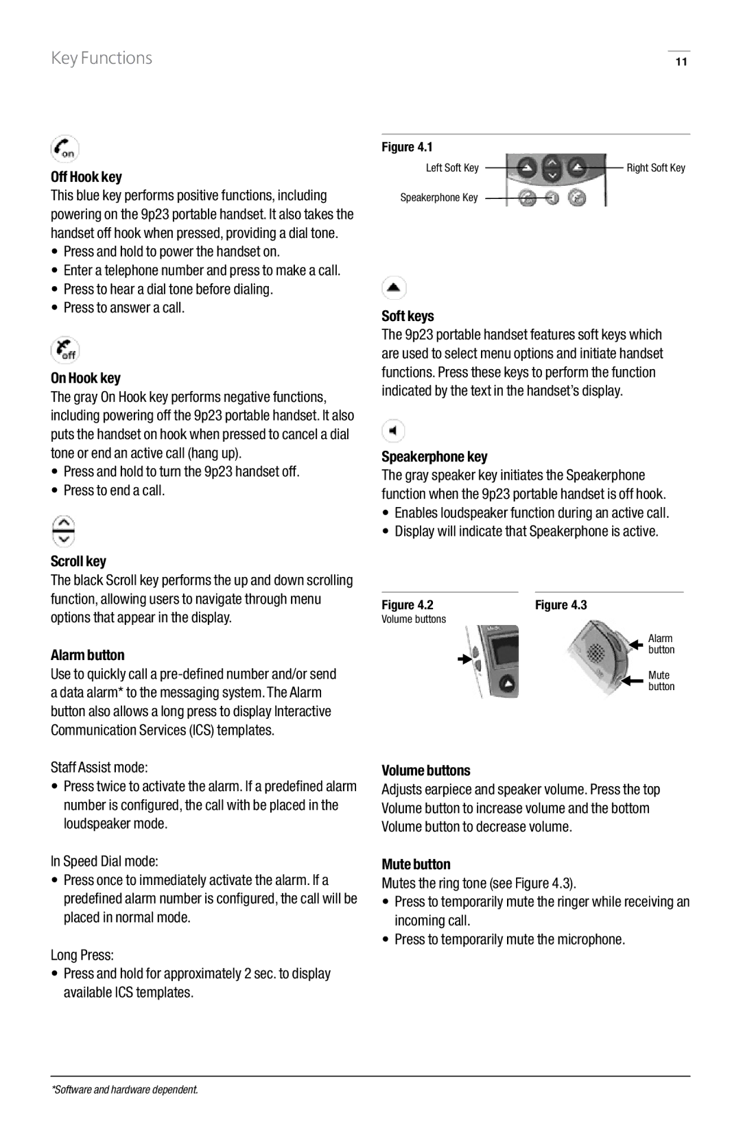 GN Netcom 9p23 manual Key Functions 