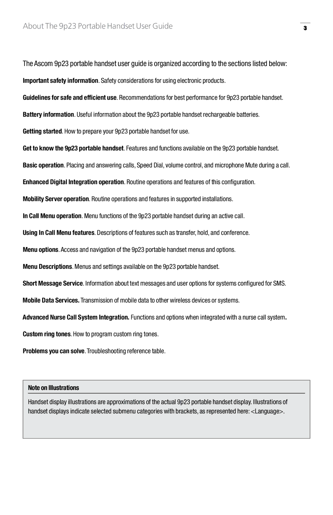 GN Netcom manual About The 9p23 Portable Handset User Guide 