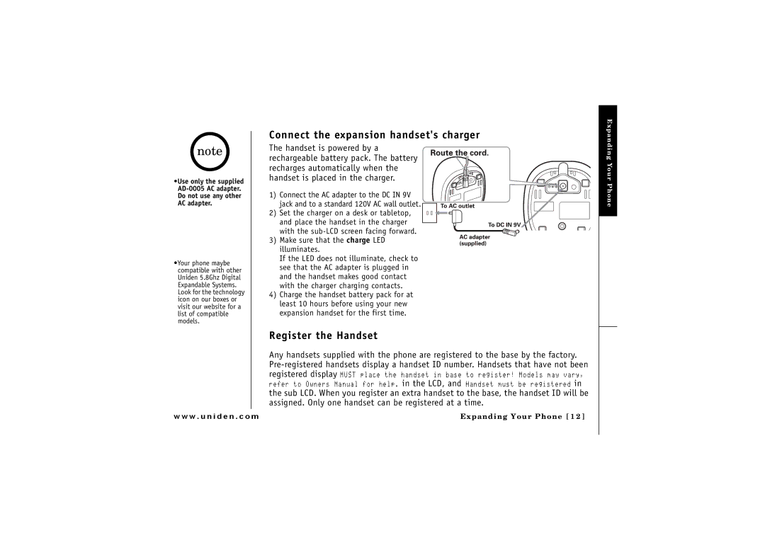 GN Netcom ELT 560 owner manual Connect the expansion handsets charger 