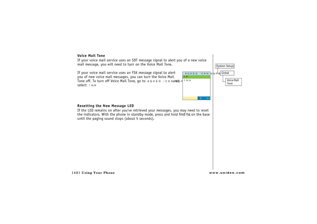 GN Netcom ELT 560 owner manual Voice Mail Tone, Resetting the New Message LED 