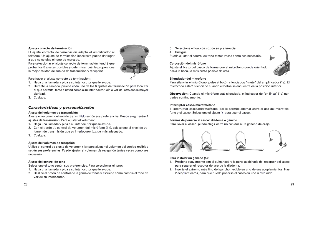 GN Netcom GN 4150 manual Características y personalización 