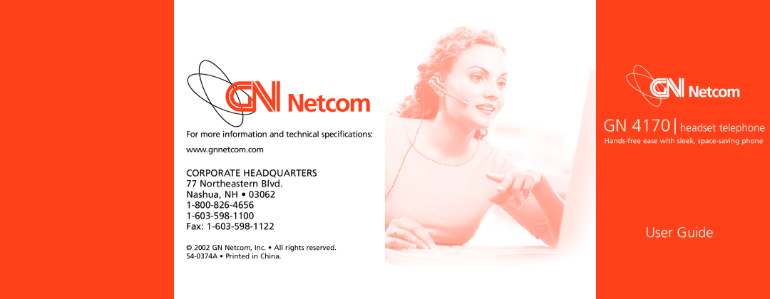 GN Netcom GN 4170 technical specifications User Guide 