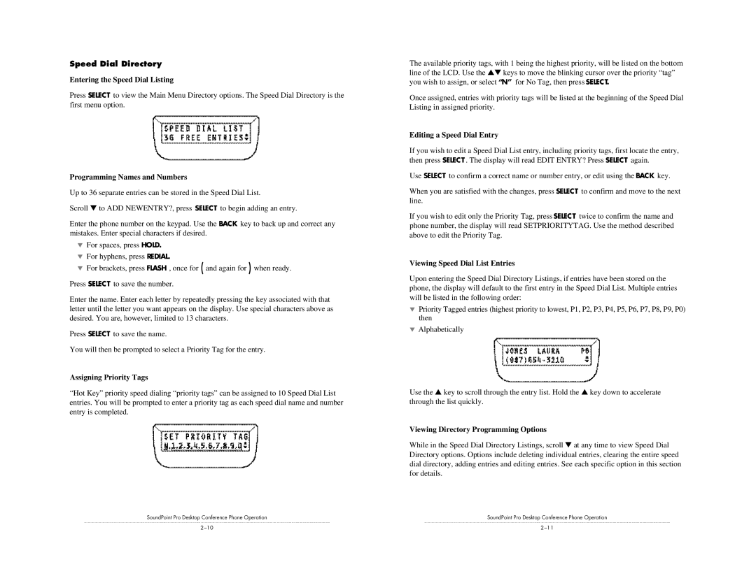 GN Netcom SE-220 installation instructions Speed Dial Directory 