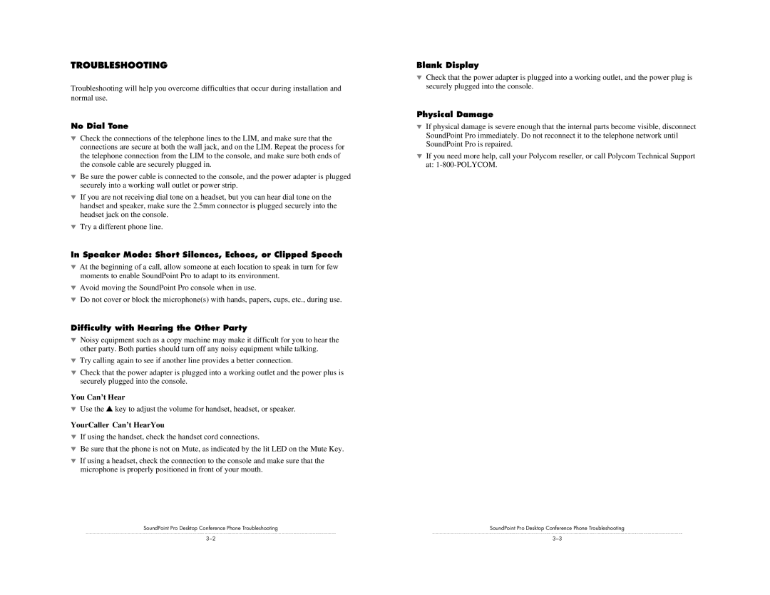 GN Netcom SE-220 installation instructions Troubleshooting 