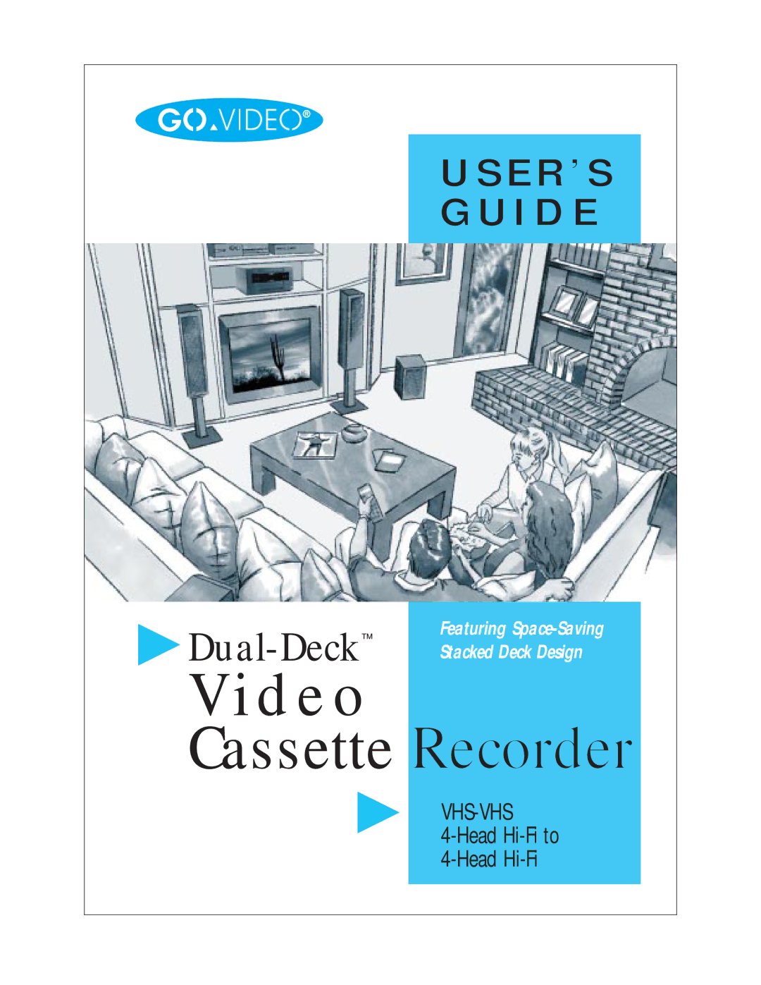 Go-Video VHS-VHS, 4-Head Hi-Fi manual Recorder 