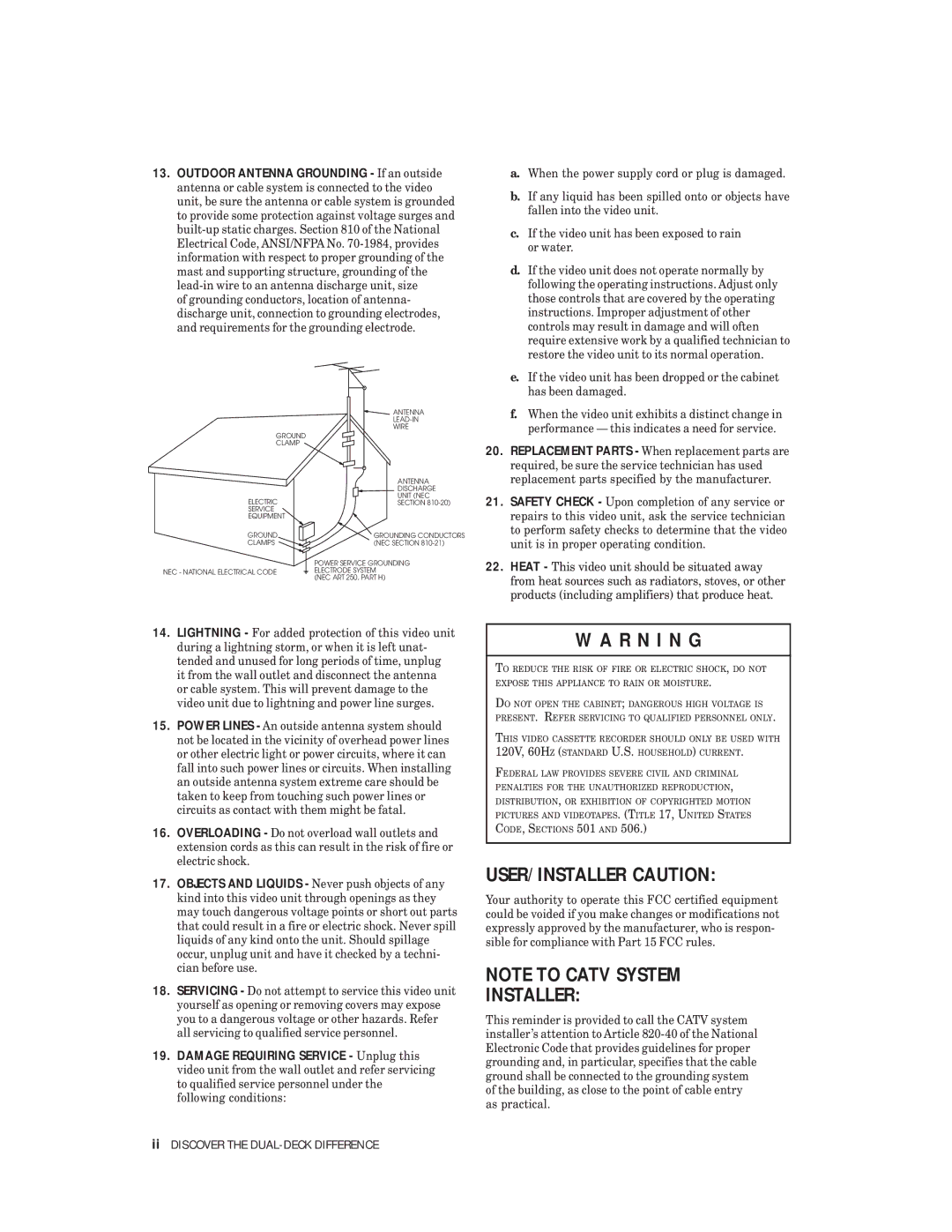 Go-Video 4-Head Hi-Fi, VHS-VHS manual R N I N G 