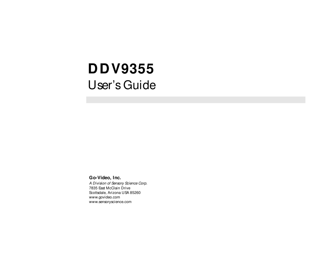 Go-Video DDV9355 manual 