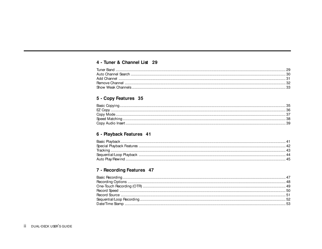 Go-Video DDV9355 manual Tuner & Channel List 