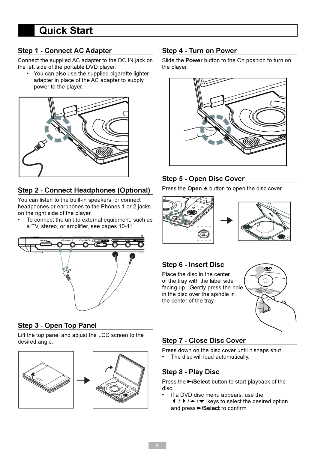 Go-Video DP8440, DP7040 manual Quick Start 