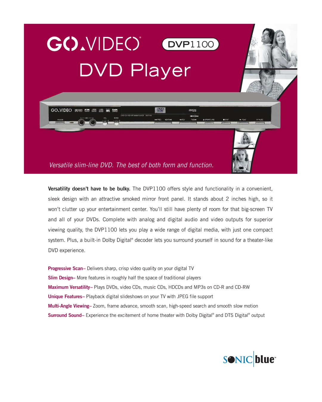 Go-Video DVP1100 manual 