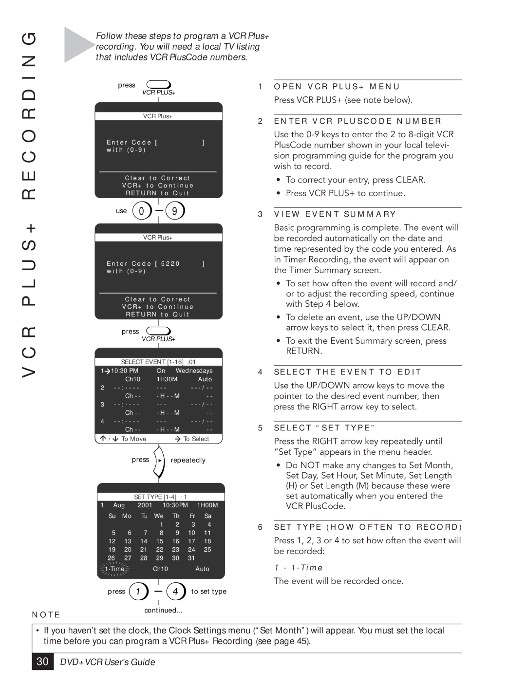 Go-Video DVR 4550 manual R P L U S + R E C O R D 