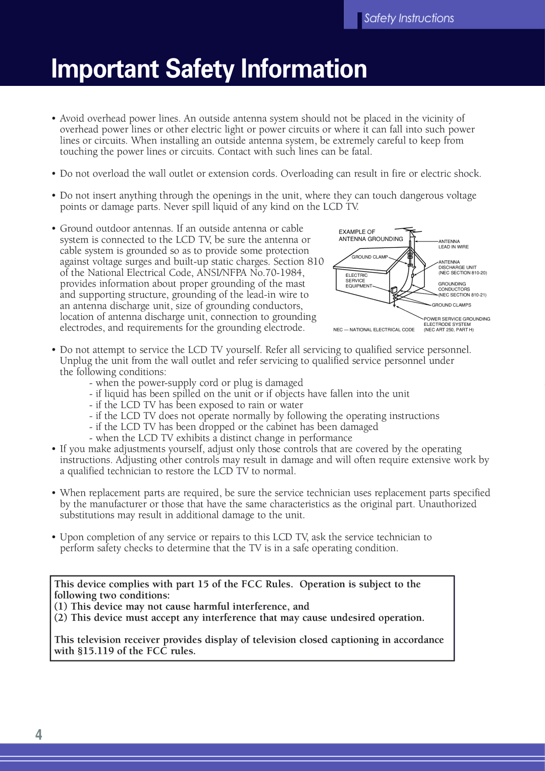 Go-Video TW1730 manual Example Antenna Grounding 